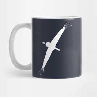 Stork Vector Bird Flight White Silhouette Mug